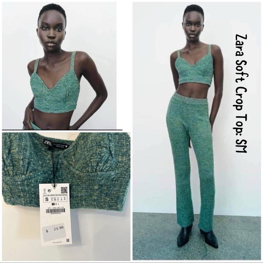 Zara Soft  Sweater Crop Top: SM